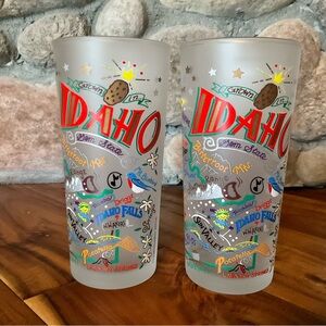 Catstudio "Idaho - Gem State" Frosted Drinking Glasses Set of 2